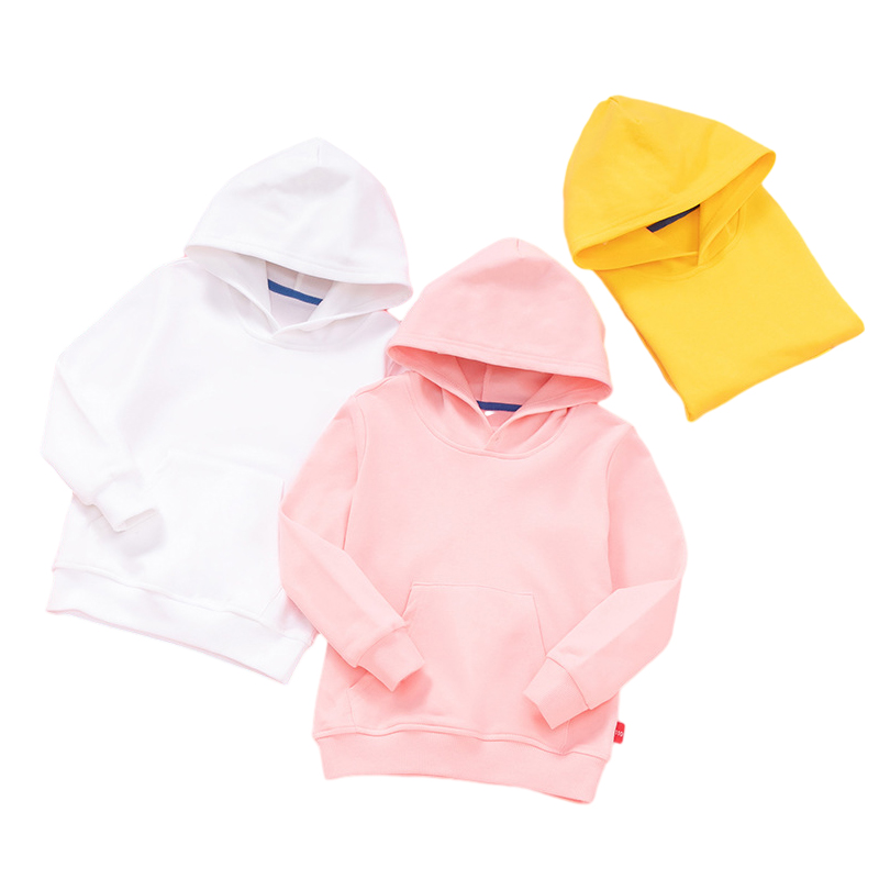 Bebê Crianças Roupas Crianças em branco Algodão Crianças Meninos Hoodies Sweater