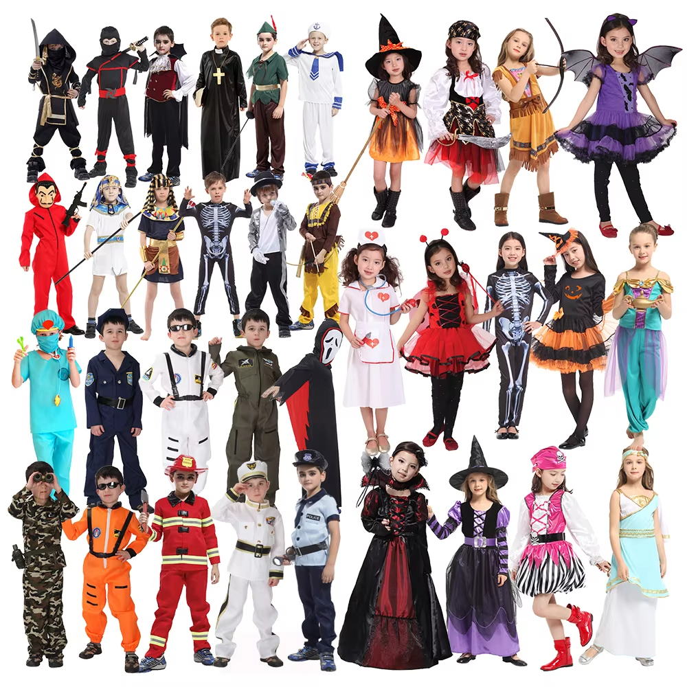 Halloween vestir-se traje para crianças – Cosplay party roupas