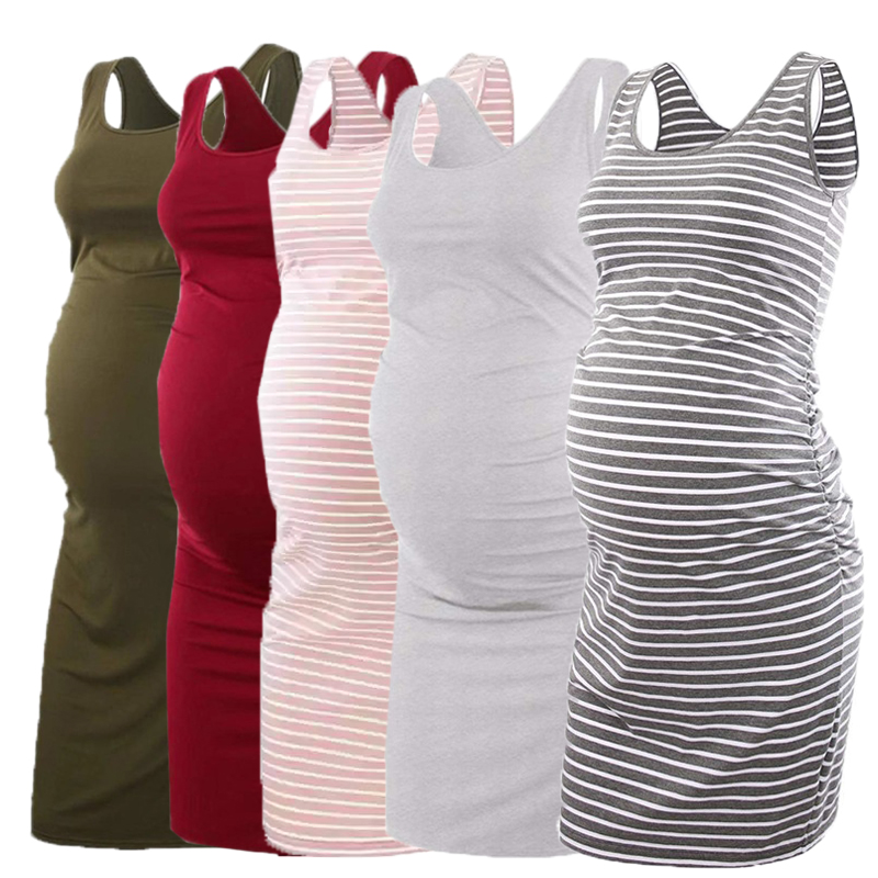 Maternidade cintura vestido casual