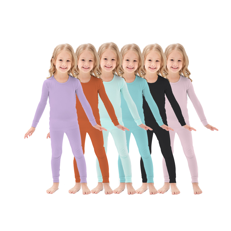 Crianças de fibra de bambu personalizada’ Conjunto de pijama